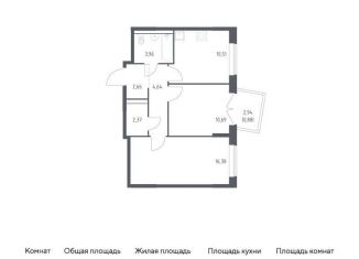 Продается 2-комнатная квартира, 52.1 м2, поселение Филимонковское, жилой комплекс Квартал Марьино, к4