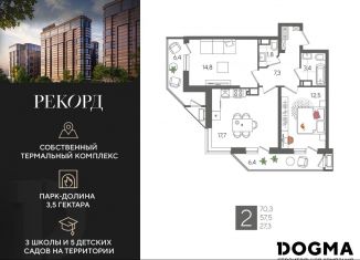 Двухкомнатная квартира на продажу, 70.3 м2, Краснодар, микрорайон Черемушки