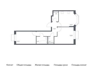 Продам 2-комнатную квартиру, 57.3 м2, Москва
