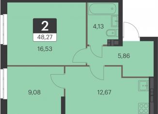 Продаю двухкомнатную квартиру, 48.3 м2, Свердловская область