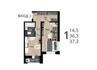 1-комнатная квартира на продажу, 37.3 м2, Воронежская область