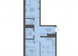 2-комнатная квартира на продажу, 64.3 м2, Екатеринбург, Чкаловский район, улица 8 Марта, 204Г
