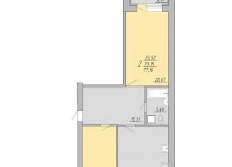 Продам двухкомнатную квартиру, 77.2 м2, Тверская область