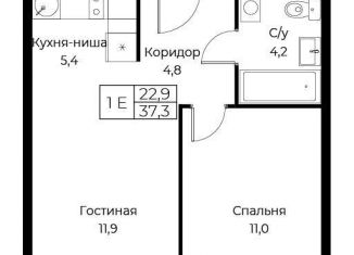 Продается однокомнатная квартира, 37.3 м2, Москва, улица Намёткина, 10Д, ЮЗАО