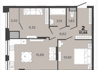 Продаю 2-комнатную квартиру, 52 м2, Рязань