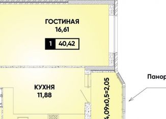 Продаю однокомнатную квартиру, 40.4 м2, Краснодар, микрорайон Губернский, Боспорская улица