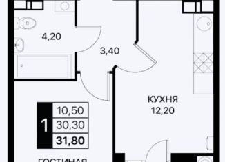 Продаю 1-комнатную квартиру, 32 м2, Ростовская область