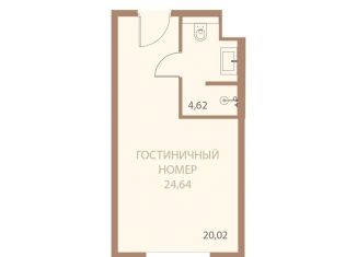 1-комнатная квартира на продажу, 24.6 м2, Липецк