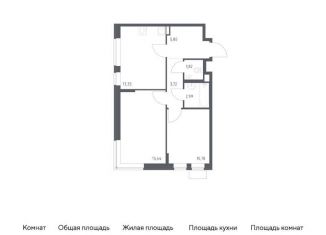 2-ком. квартира на продажу, 53.9 м2, поселение Рязановское