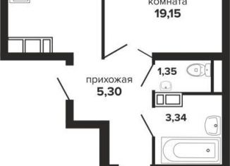 Продажа 2-ком. квартиры, 55.3 м2, Краснодар, Главная городская площадь