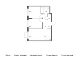 3-комнатная квартира на продажу, 51.9 м2, поселение Рязановское