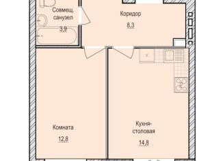 Продается 1-ком. квартира, 39.8 м2, село Первомайский