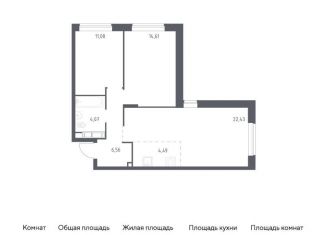 Двухкомнатная квартира на продажу, 63.2 м2, Балашиха
