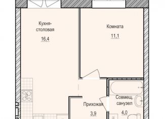 Продаю 1-ком. квартиру, 35.4 м2, Удмуртия