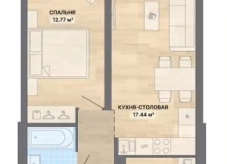 Продажа 1-комнатной квартиры, 42.8 м2, Свердловская область