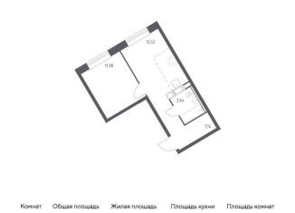Продам однокомнатную квартиру, 36.3 м2, Москва, жилой комплекс Эко Бунино, 14.2