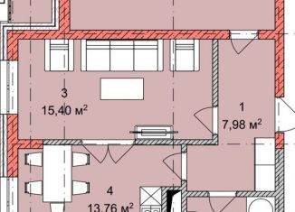 Продам 2-комнатную квартиру, 63.6 м2, Грозный, улица Мамсурова, 1