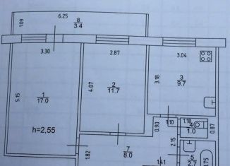 Продаю 2-ком. квартиру, 54.3 м2, Татарстан, улица Юлиуса Фучика, 51