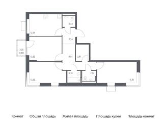 Продаю 3-комнатную квартиру, 79.1 м2, Московская область