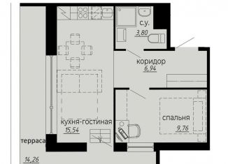 Продается 1-комнатная квартира, 40.3 м2, Санкт-Петербург, метро Площадь Мужества