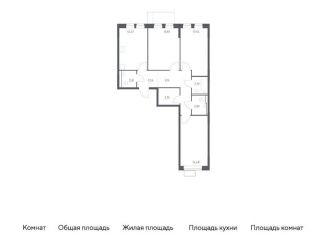 Продам 3-комнатную квартиру, 78.5 м2, деревня Мисайлово