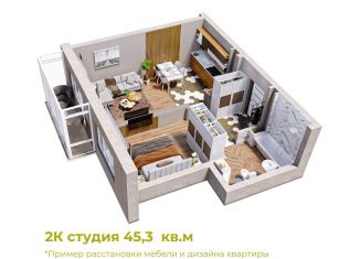 Продается 2-ком. квартира, 45.3 м2, Кемеровская область, Уфимская улица, 6