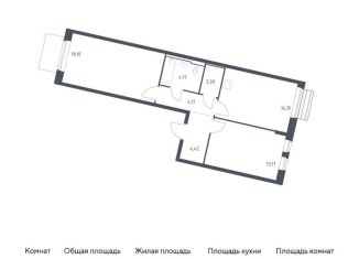 Продажа двухкомнатной квартиры, 60.2 м2, село Лайково, жилой комплекс Рублёвский Квартал, 60