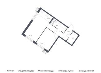 Продаю однокомнатную квартиру, 46.6 м2, Москва, жилой комплекс Квартал Румянцево, к2