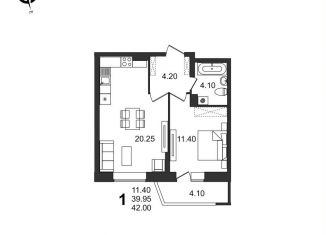 Продажа 1-комнатной квартиры, 42 м2, Волгоградская область, жилой комплекс Балтийский, 53