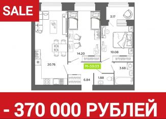Продаю 3-комнатную квартиру, 59 м2, Архангельск