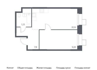 Продажа 1-комнатной квартиры, 49.1 м2, Москва
