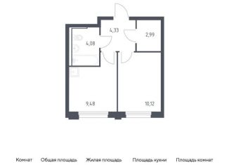 Продается 1-комнатная квартира, 31 м2, Тюменская область, жилой комплекс Чаркова 72, 1.4