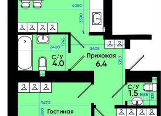 Продажа 2-ком. квартиры, 57.7 м2, Батайск, улица Олимпийское Кольцо, 36к25