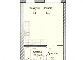 Продам квартиру студию, 25.5 м2, село Первомайский, жилой комплекс Санвилл, 5