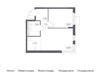 Продается 1-комнатная квартира, 40.5 м2, Московская область