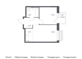 1-ком. квартира на продажу, 36.5 м2, Московская область