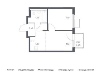 Продается 1-комнатная квартира, 33.6 м2, Ленинский городской округ, жилой комплекс Горки Парк, 8.1, ЖК Горки Парк