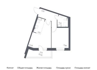 Продам 2-комнатную квартиру, 42.9 м2, посёлок Песочный