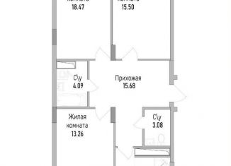 3-ком. квартира на продажу, 86.7 м2, Воронеж, проспект Труда, 139к2