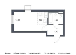 Квартира на продажу студия, 24.2 м2, посёлок Песочный