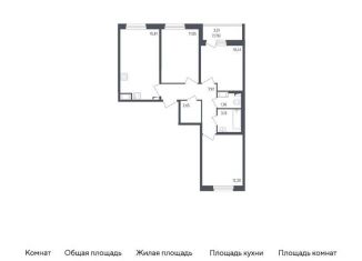 Продам 3-комнатную квартиру, 67.5 м2, Колпино, жилой комплекс Астрид, 10