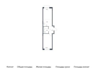 Продается однокомнатная квартира, 44.4 м2, поселение Кокошкино, жилой комплекс Новое Внуково, к30