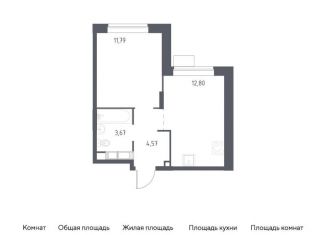 Продается 1-ком. квартира, 32.8 м2, Московская область, жилой квартал Новоград Павлино, к34