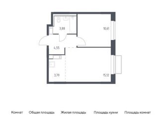 Продаю 1-комнатную квартиру, 38 м2, Московская область, жилой комплекс Томилино Парк, к6.3