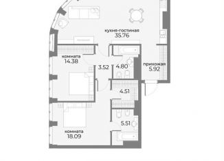 Продам трехкомнатную квартиру, 92.5 м2, Москва
