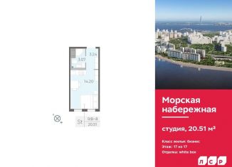 Квартира на продажу студия, 20.5 м2, Санкт-Петербург, ЖК Морская Набережная