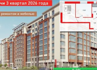 2-комнатная квартира на продажу, 50.2 м2, Калининград, Центральная площадь