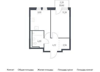 Продается однокомнатная квартира, 32.8 м2, Ленинградская область