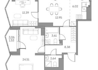 2-ком. квартира на продажу, 72 м2, Москва, Рязанский проспект, 2с27, ЮВАО