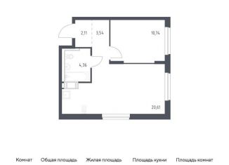 Продается однокомнатная квартира, 41.4 м2, Ленинградская область